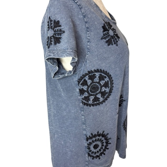 Lucky Brand Gray Black Short Sleeve Relaxed Tee size Large - Picture 4 of 11